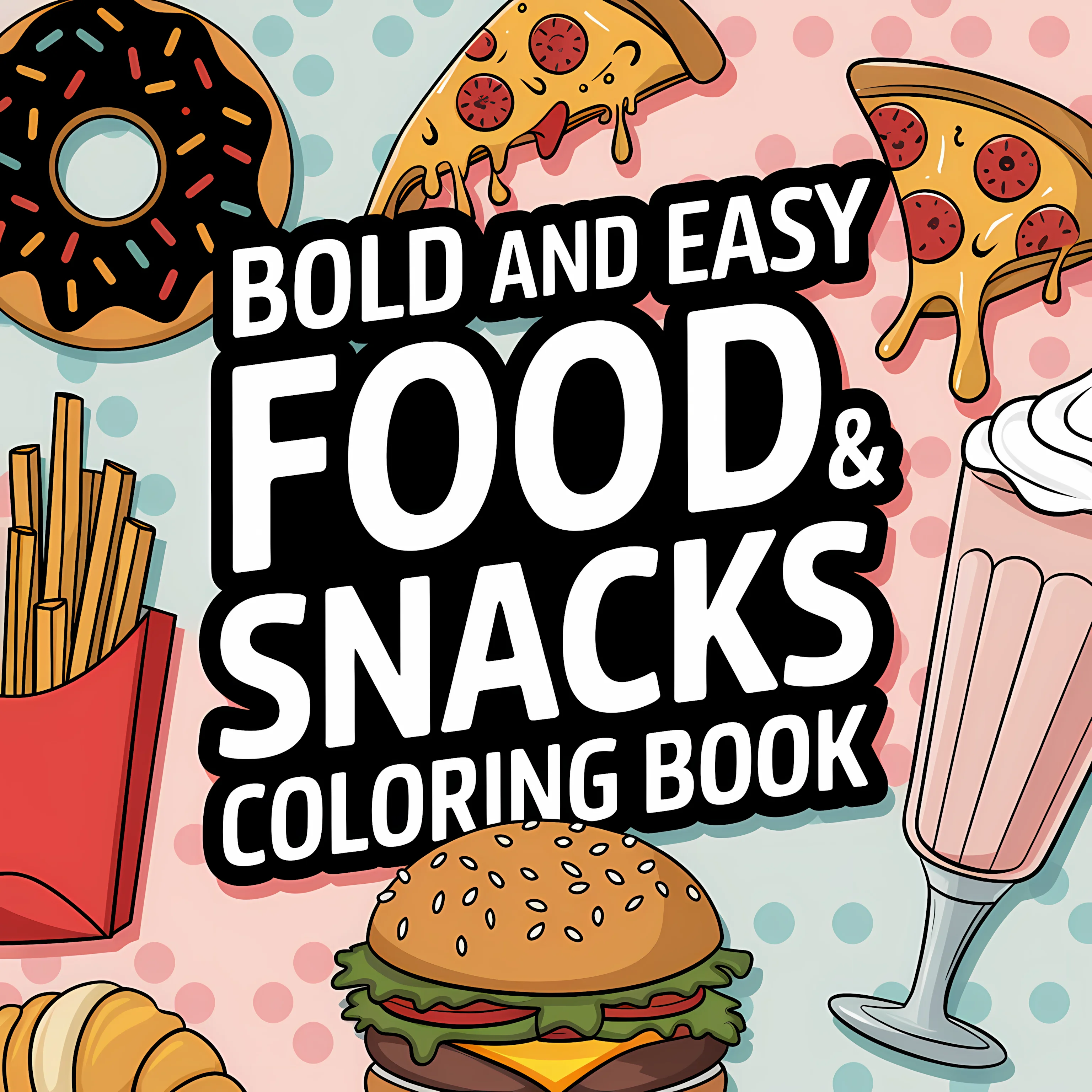 Food Snacks Drawing - 성인용 컬러링북, 생일 선물, 개학 용품,