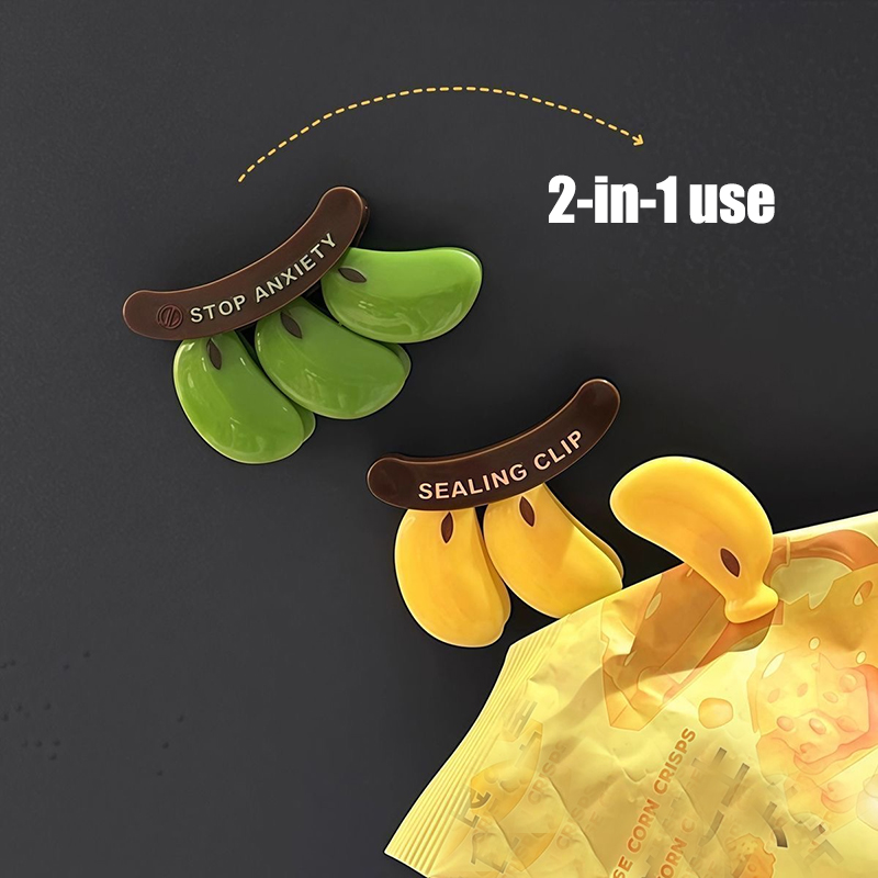 Food Snacks For 1 Year Old - 바나나 모양 냉장고 자석 가방 클립,