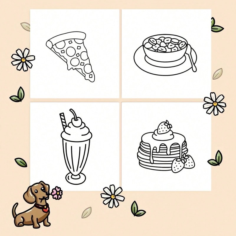 새로운 음식 & 간식 테마 색칠 공부 책, 성인용 그래 - Food Snacks Drawing 리뷰 및 가격