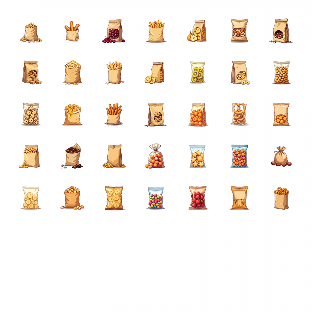 35pcs-100pcs 데칼 파삭 파삭 한 스낵 스티커 - Food Snacks Label 리뷰 및 가격