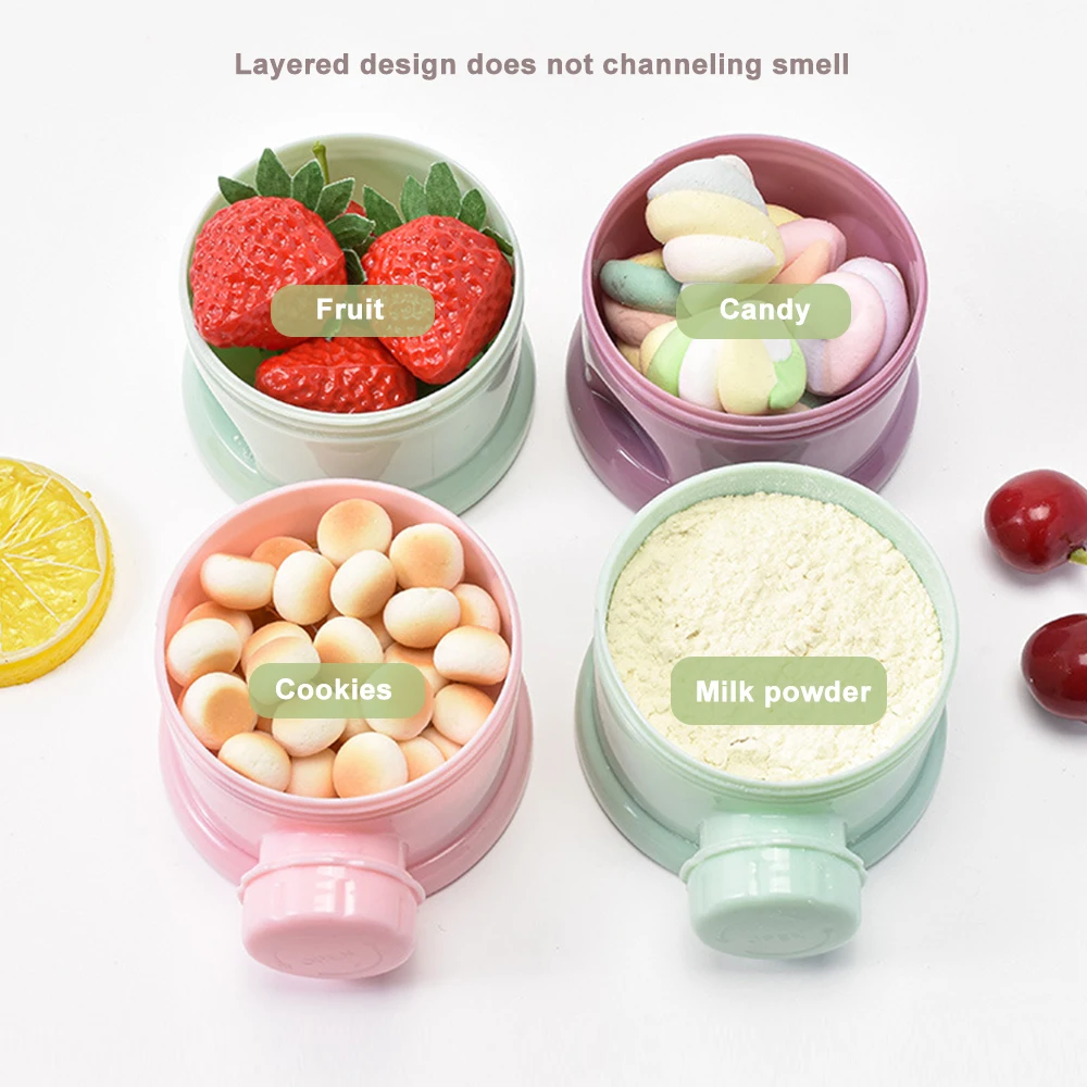 4 레이어 곰 스타일 휴대용 우유 분말 상자 여러 개구 - Food Snacks For 1 Year Old 리뷰 및 가격