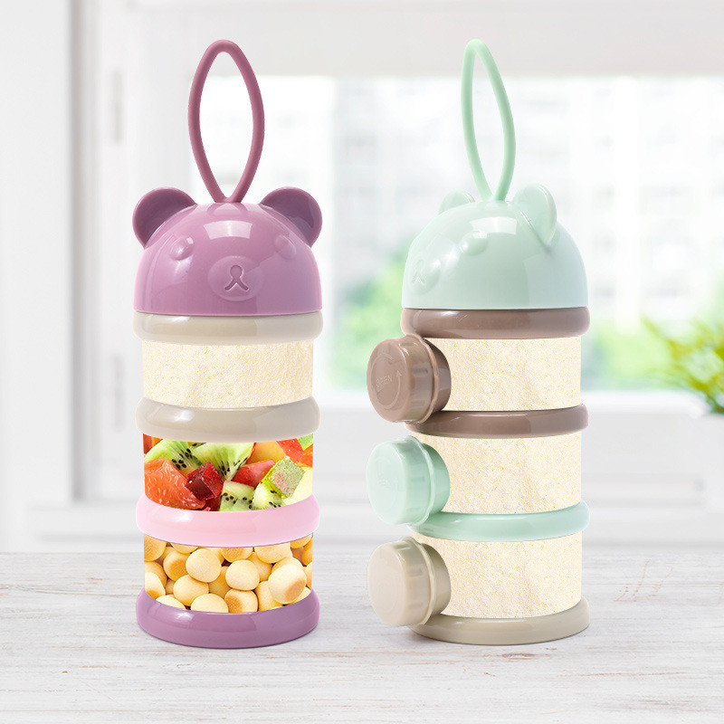 3/4 레이어 베어 베이비 밀크 파우더 컨테이너 휴대용 - Food Snacks For 1 Year Old 리뷰 및 가격