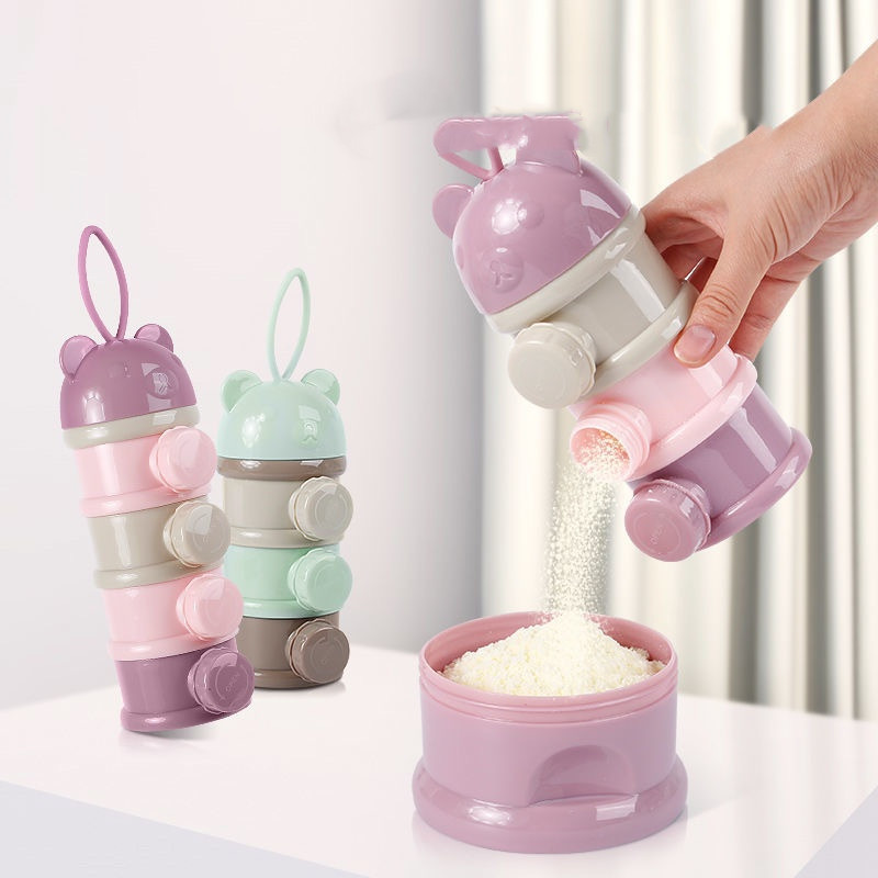 3/4 레이어 베어 베이비 밀크 파우더 컨테이너 휴대용 - Food Snacks For 1 Year Old 리뷰 및 가격